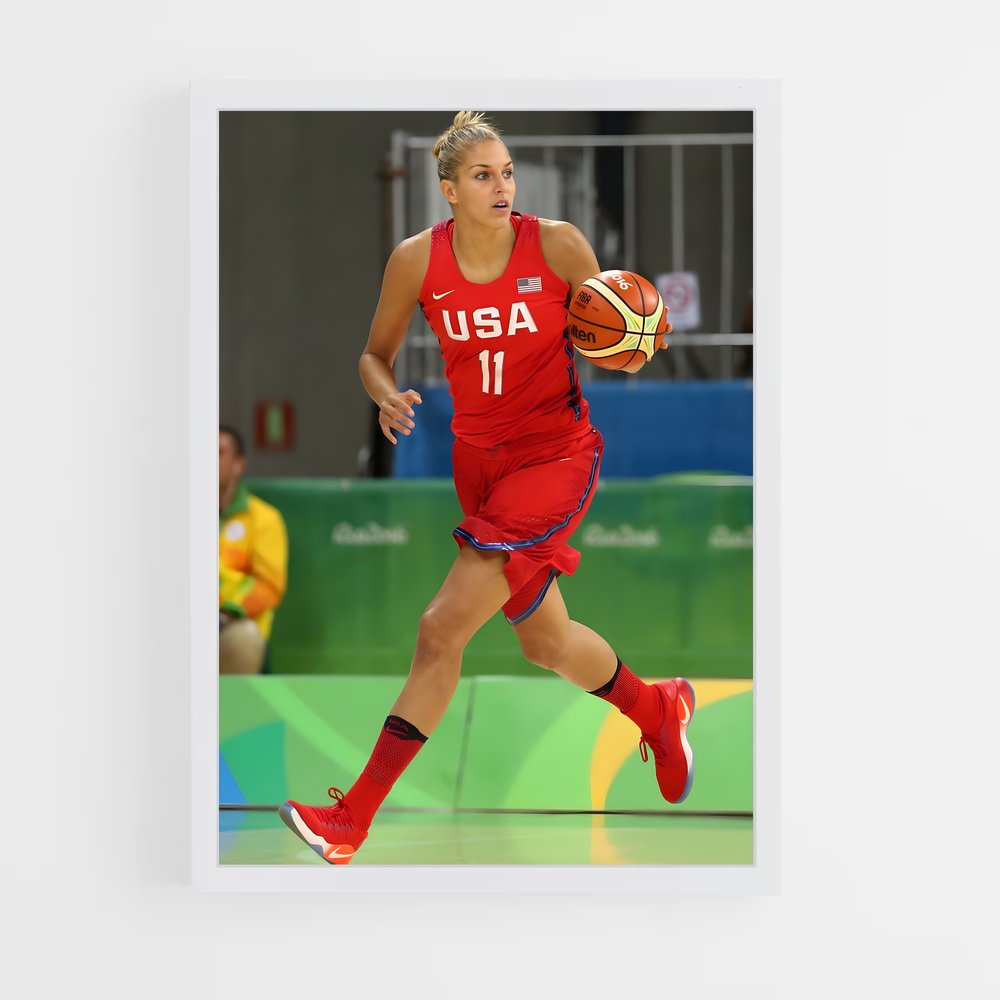 Poster Élan Rouge – affiche Basketball (vue 3)